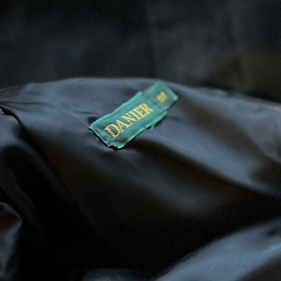 Vintage Danier Black Leather Midi Skirt Sz 12 - Picture 8 of 14